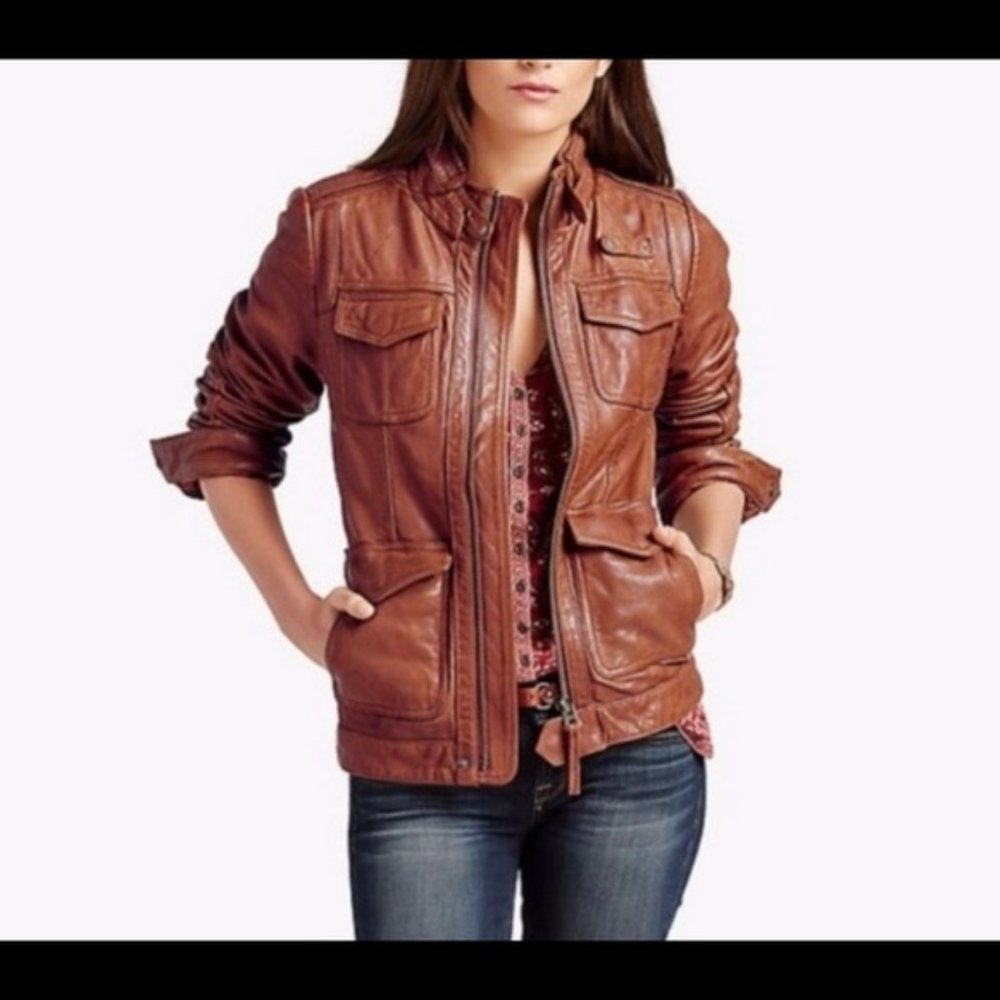Lucky Brand Endless Lamb Leather Jacket